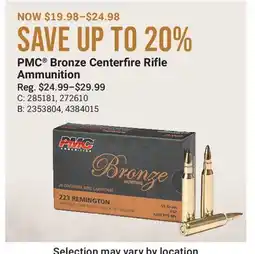 Cabela's PMC Bronze Centerfire Rifle Ammunition offer