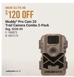 Cabela's Muddy Pro Cam 20 Trail Camera Combo 3-Pack offer
