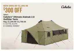 Cabela's Select Cabela's Ultimate Alaknak 2.0 Outfitter Tents offer