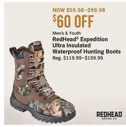 Cabela's RedHead Expedition Ultra Insulated Waterproof Hunting Boots offer