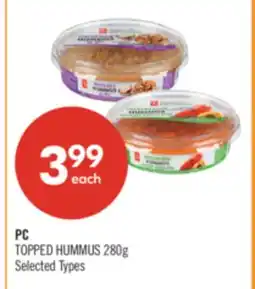 Shoppers Drug Mart PC TOPPED HUMMUS offer