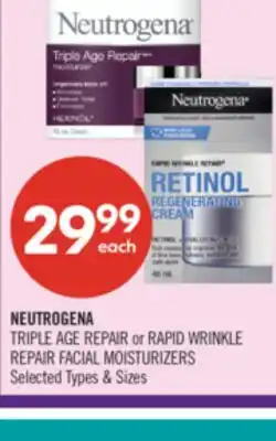 Shoppers Drug Mart NEUTROGENA TRIPLE AGE REPAIR or RAPID WRINKLE REPAIR FACIAL MOISTURIZERS offer