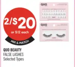 Shoppers Drug Mart QUO BEAUTY FALSE LASHES offer