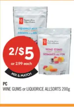Shoppers Drug Mart PC WINE GUMS or LIQUORICE ALLSORTS offer