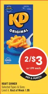 Shoppers Drug Mart KRAFT DINNER offer