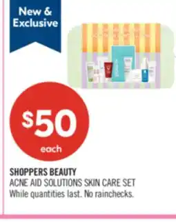 Shoppers Drug Mart SHOPPERS BEAUTY ACNE AID SOLUTIONS SKIN CARE SET offer