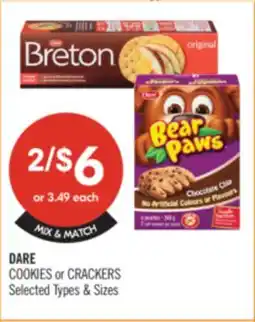 Shoppers Drug Mart DARE COOKIES or CRACKERS offer