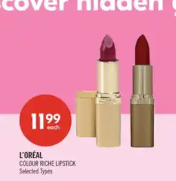 Shoppers Drug Mart L'ORÉAL COLOUR RICHE LIPSTICK offer