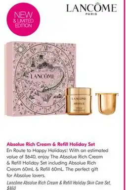 Shoppers Drug Mart Lancôme Absolue Rich Cream & Refill Holiday Skin Care Set offer