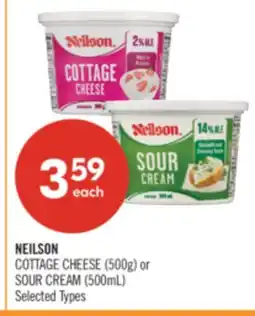 Shoppers Drug Mart NEILSON COTTAGE CHEESE (500g) or SOUR CREAM (500mL) offer