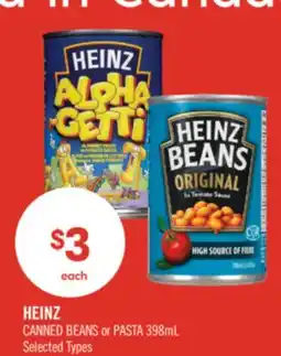 Shoppers Drug Mart HEINZ CANNED BEANS or PASTA offer