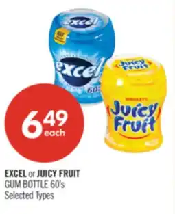 Shoppers Drug Mart EXCEL or JUICY FRUIT GUM BOTTLE offer