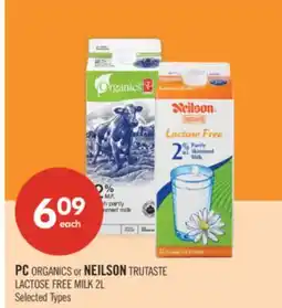 Shoppers Drug Mart PC ORGANICS or NEILSON TRUTASTE LACTOSE FREE MILK offer