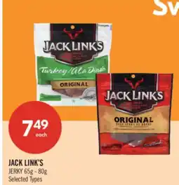 Shoppers Drug Mart JACK LINK'S JERKY offer