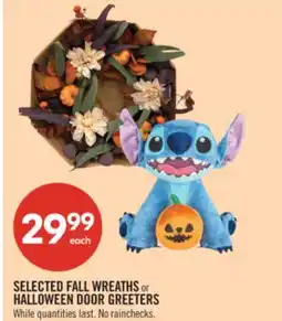 Shoppers Drug Mart SELECTED FALL WREATHS or HALLOWEEN DOOR GREETERS offer