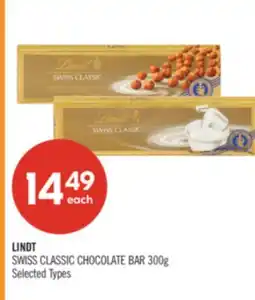 Shoppers Drug Mart LINDT SWISS CLASSIC CHOCOLATE BAR offer
