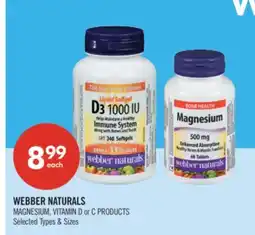 Shoppers Drug Mart WEBBER NATURALS MAGNESIUM, VITAMIN D or C PRODUCTS offer