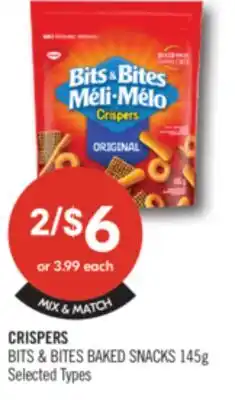 Shoppers Drug Mart CRISPERS BITS & BITES Baked Snacks offer