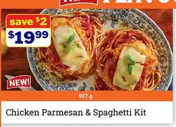 M & M Food Market Chicken Parmesan & Spaghetti Kit offer
