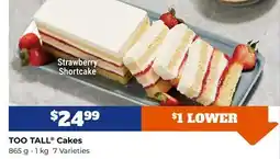 M & M Food Market TOO TALL Cakes offer