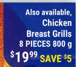 M & M Food Market Chicken Breast Grills 8 PIECES 800 g offer