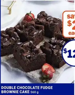 M & M Food Market DOUBLE CHOCOLATE FUDGE BROWNIE CAKE offer