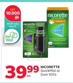 Rexall NICORETTE QuickMist or Gum offer