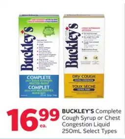 Rexall BUCKLEY'S Complete Cough Syrup or Chest Congestion Liquid offer