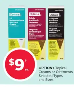 Rexall OPTION + Topical Creams or Ointments offer