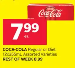 Rexall COCA-COLA Regular or Diet 12x355mL offer