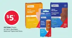 Rexall OPTION+ Plastic or Fabric Bandages offer