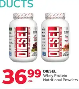 Rexall DIESEL Whey Protein Nutritional Powders offer