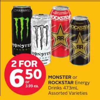 Rexall MONSTER or ROCKSTAR Energy Drinks offer