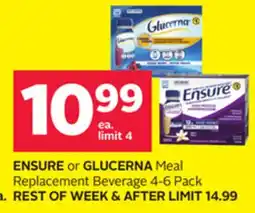 Rexall ENSURE or GLUCERNA Meal Replacement Beverage Meal offer