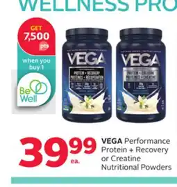 Rexall VEGA Performance Protein + Recovery or Creatine Nutritional Powders offer