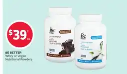 Rexall BE BETTER Whey or Vegan Nutritional Powders offer