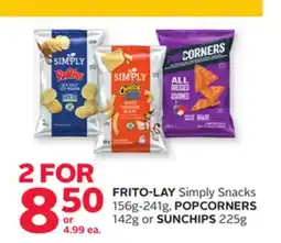 Rexall FRITO-LAY Simply Snacks 156g-241g, POPCORNERS 142g or SUNCHIPS 225g offer