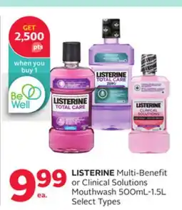 Rexall LISTERINE Multi-Benefit or Clinical Solutions Mouthwash offer
