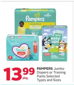 Rexall PAMPERS Jumbo Diapers or Training Pants offer