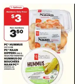 Independent City Market PC HUMMUS, 227 G PC NAAN DIPPERS, 200 G offer