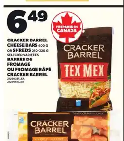 Independent City Market CRACKER BARREL CHEESE BARS, 400 G OR SHREDS, 250–320 G offer