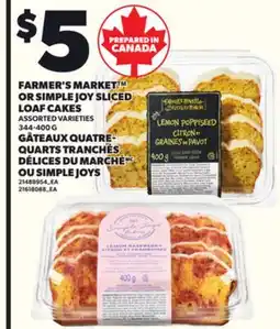 Independent City Market FARMER'S MARKET OR SIMPLE JOY SLICED LOAF CAKES, 344-400 G offer