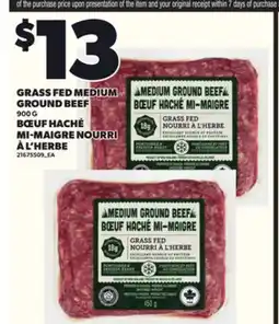 Independent City Market GRASS FED MEDIUM GROUND BEEF, 900 G offer