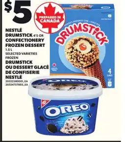 Independent City Market NESTLÉ DRUMSTICK, 4'S OR CONFECTIONERY FROZEN DESSERT, 1.5 L offer