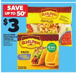 Independent City Market OLD EL PASO TACO SHELLS OR TORTILLAS, 125-334 G offer