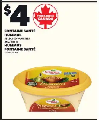 Independent City Market FONTAINE SANTÉ HUMMUS, 260/283 G offer