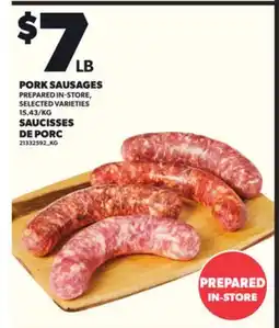 Independent City Market PORK SAUSAGES offer