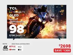 Visions Electronics TCL 98Q79K Smart TV offer