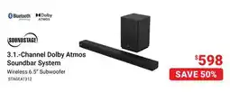 Visions Electronics 3.1.-Channel Dolby Atmos Soundbar System offer