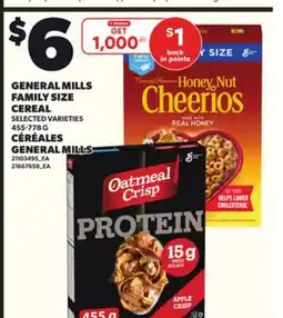 Independent City Market GENERAL MILLS FAMILY SIZE FAMILY SIZE CEREAL, 455-778 G offer